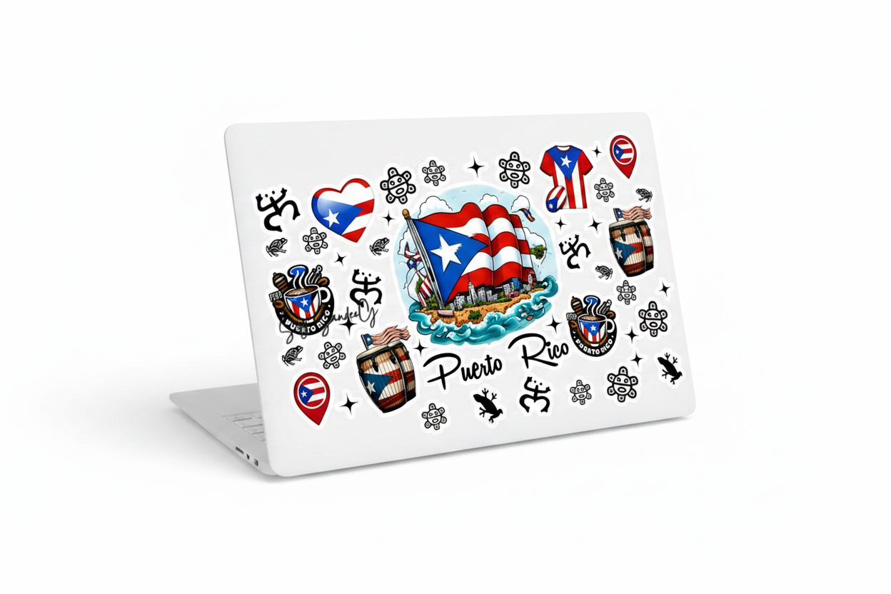 Pero Puerto Rico - UVDTF Wrap for cups/hard surfaces sticker
