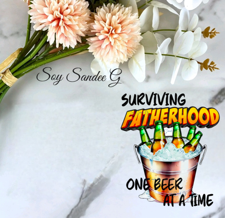 Surviving Fatherhood One Beer at a Time - UVDTF Decal for cups/hard surfaces sticker