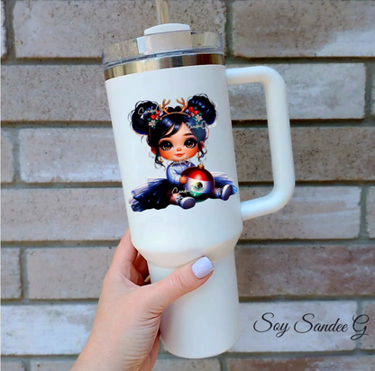 Mexican Ornament Girl - UVDTF Decal for cups/hard surfaces sticker