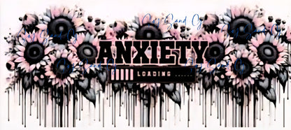 Anxiety & Sunflowers -  UVDTF Wrap for cups/hard surfaces sticker