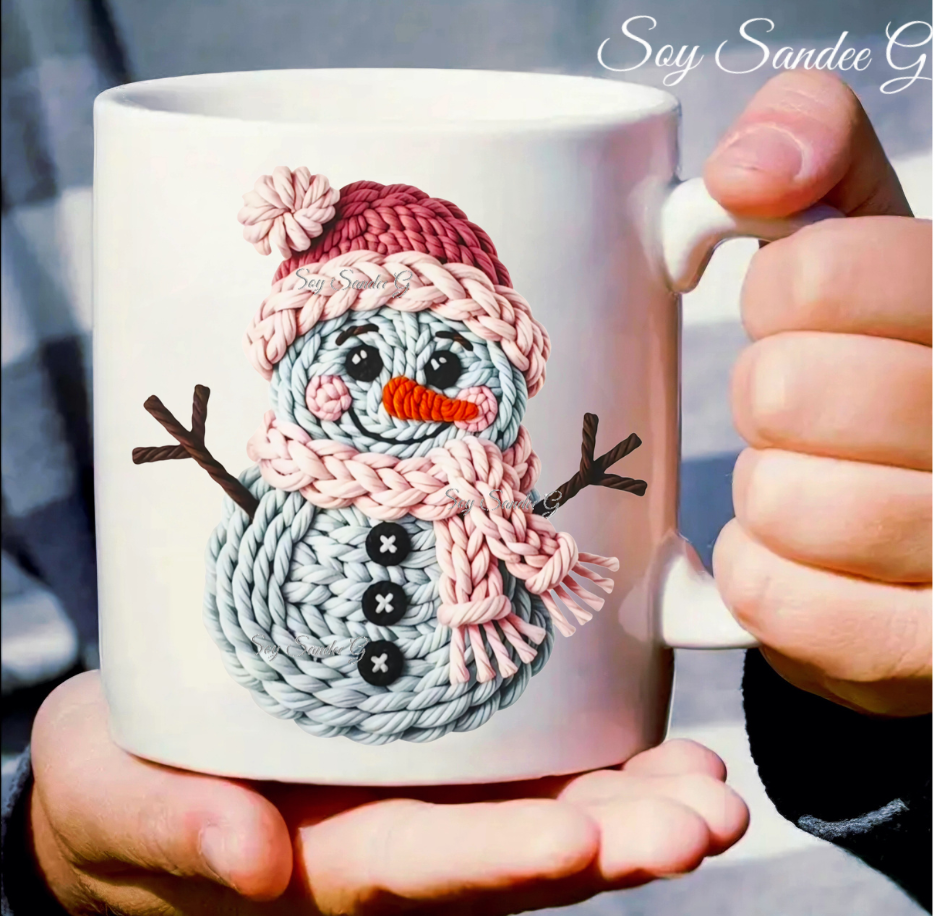 Embroidered Snowman - UVDTF Decal for cups/hard surfaces sticker