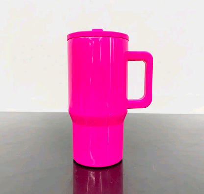 20 oz Stainless Steel Tumbler with Flip Straw