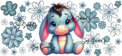 Flowered Donkey - UVDTF wrap for cups/hard surfaces sticker