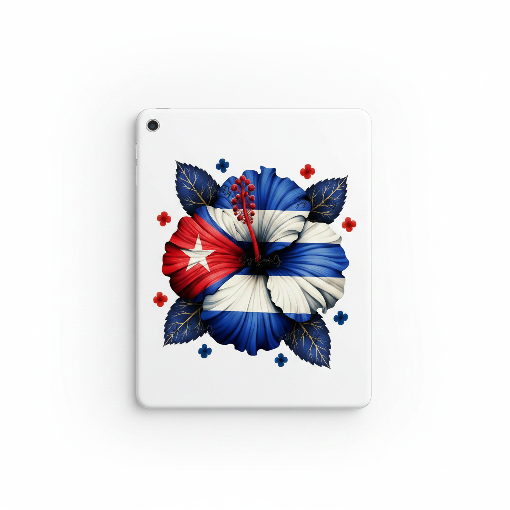 Cuban Hibiscus - UVDTF Decal for cups/hard surfaces sticker