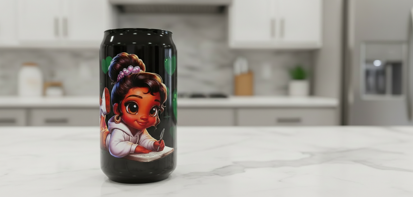 Dark Green Writing Cutie - UVDTF Wrap for cups/hard surfaces sticker