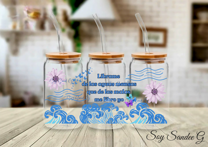 Líbrame de las Aguas Mansas (Free me from...) - UVDTF Wrap for cups/hard surfaces sticker