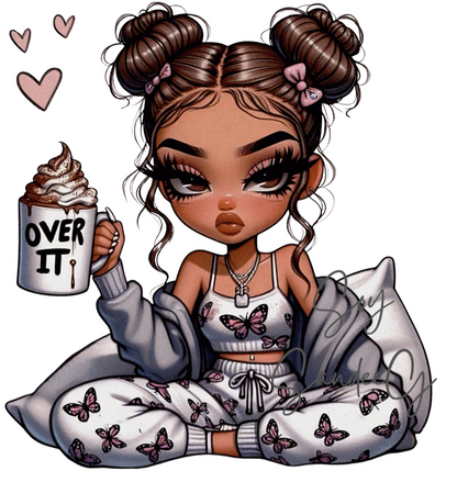 Over It Cutie - UVDTF Decal for cups/hard surfaces sticker