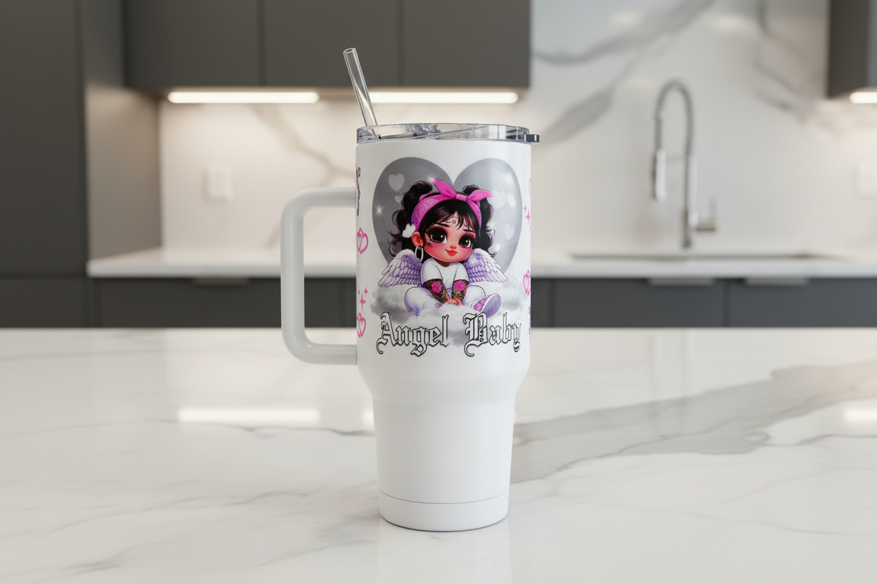 Angel Baby Gray - UVDTF Wrap for cups/hard surfaces sticker