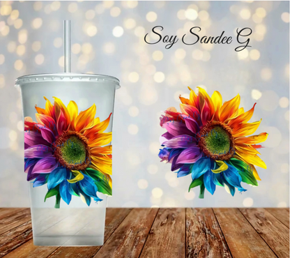 Colorful Sunflower - UVDTF Decal for cups/hard surfaces sticker