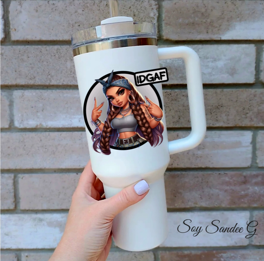 IDGAF - UVDTF Decal for cups/hard surfaces sticker