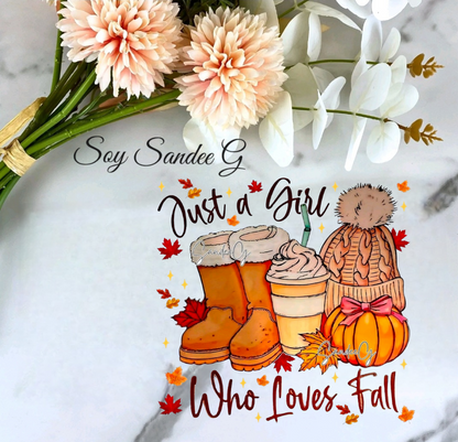 Just a Girl who Loves Fall - UVDTF Decal for cups/hard surfaces sticker