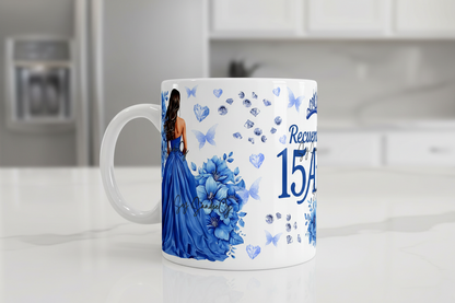 Mis Quince Blue - UVDTF Wrap for cups/hards surfaces sticker