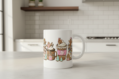 Gingerbread Cups - UVDTF Wrap for cups/hard surfaces sticker