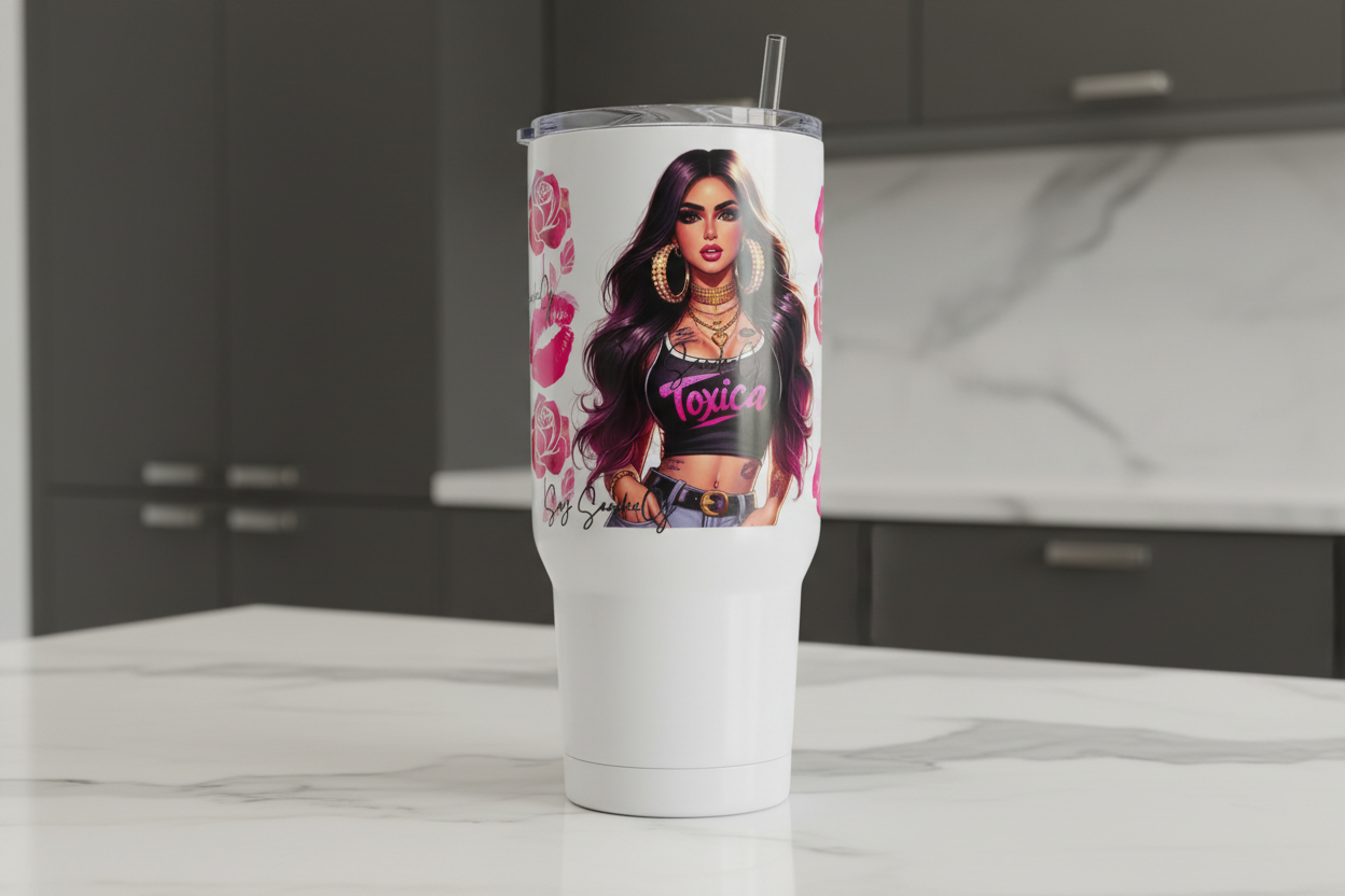 Tóxica Kisses - UVDTF Wrap for cups/hard surfaces sticker