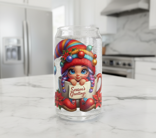 Elf in a Christmas Mug #3 - UVDTF Decal for cups/hard surfaces sticker