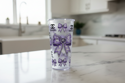 Purple Chanel Bow - UVDTF wrap for cups/hard surfaces sticker