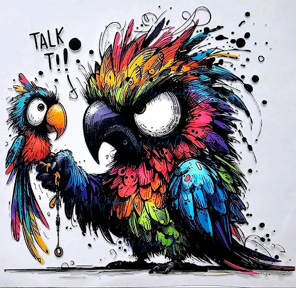 Colorful Birds - UVDTF Decal for cups/hard surfaces sticker