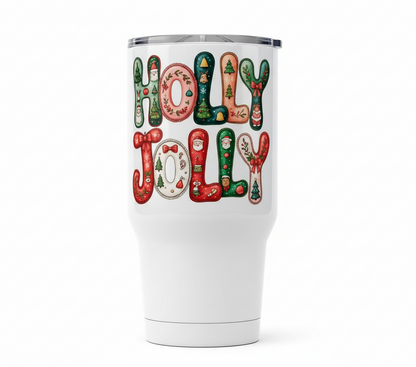Holly Jolly - UVDTF Decal for cups/hard surfaces sticker