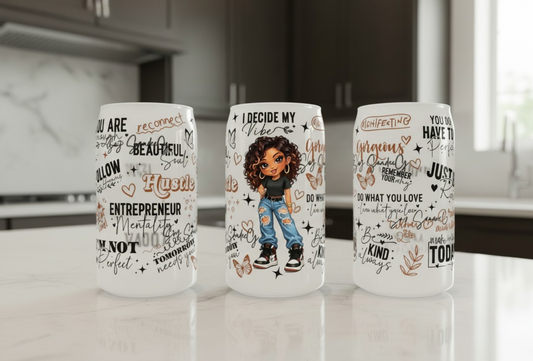 I Decide My Vibe - UVDTF Wrap for cups/hard surfaces sticker