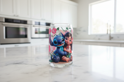 Lilo & Stitch Roses - UVDTF Wrap for cups/hard surfaces sticker