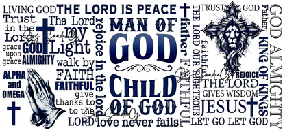 Man of God - UVDTF Wrap for cups/hard surfaces sticker