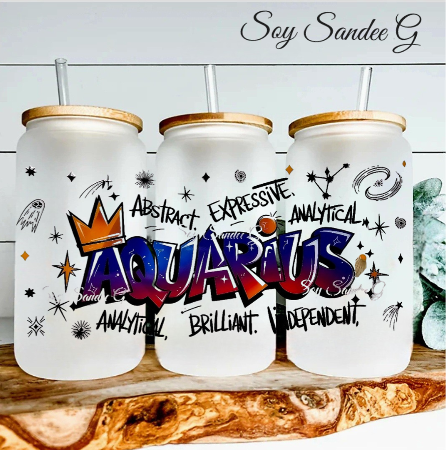 Graffiti Aquarius - UVDTF Wrap for cups/hard surfaces sticker