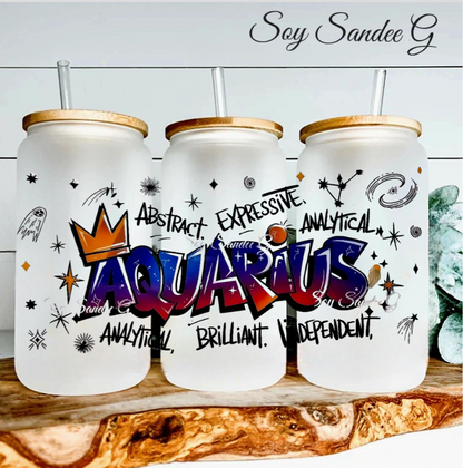 Graffiti Aquarius - UVDTF Wrap for cups/hard surfaces sticker