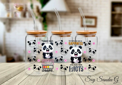 I Found the Key to Happiness Panda - UVDTF Wrap for cups/hard surfaces sticker