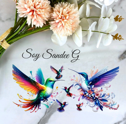 Hummingbirds - UVDTF Wrap for cups/hard surfaces sticker