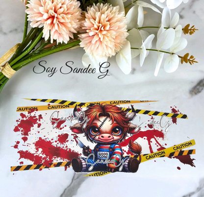 True Crime Cow - UVDTF Wrap for cups/hard surfaces sticker