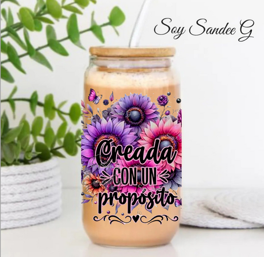 Creada con un propósito (Created with a purpose) - UVDTF Decal for cups/hard surfaces sticker
