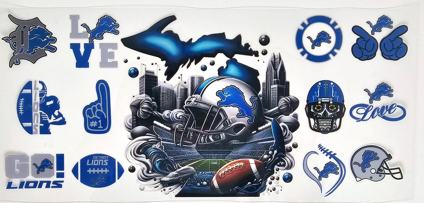 Football - UVDTF Wraps for cups/hard surfaces sticker