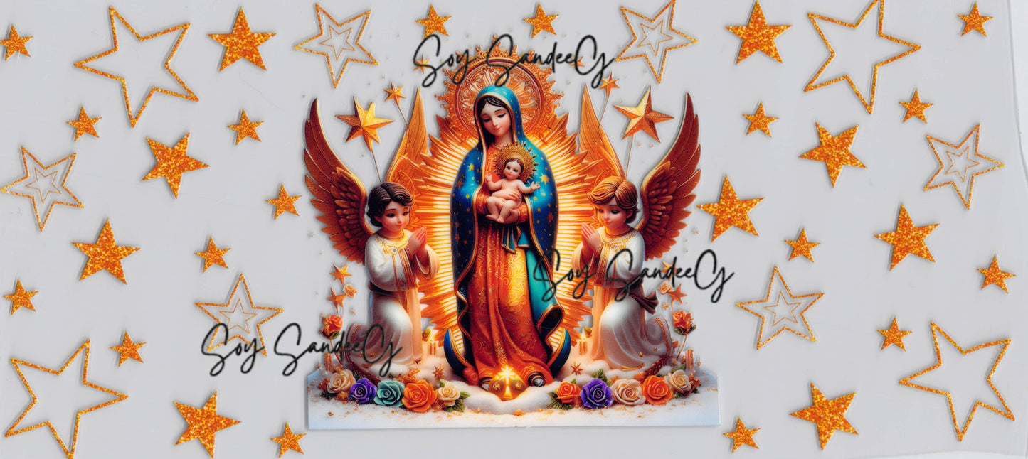 Virgencita & Angels - UVDTF Wrap for cups/hard surfaces sticker