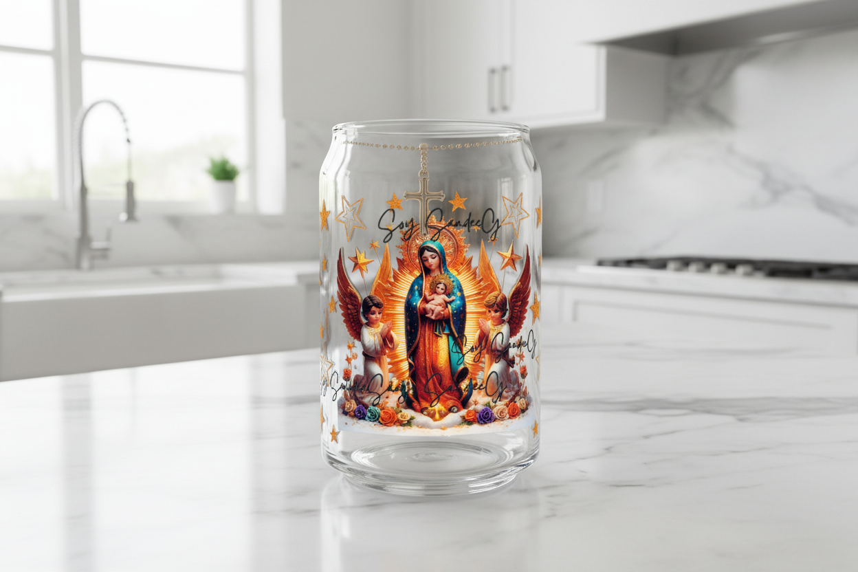 Virgencita & Angels - UVDTF Wrap for cups/hard surfaces sticker