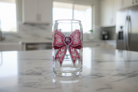 Pink Chanel Bow - UVDTF Wrap for cups/hard surfaces sticker