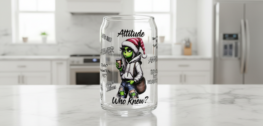 Attitude? - 16oz Glass Cup