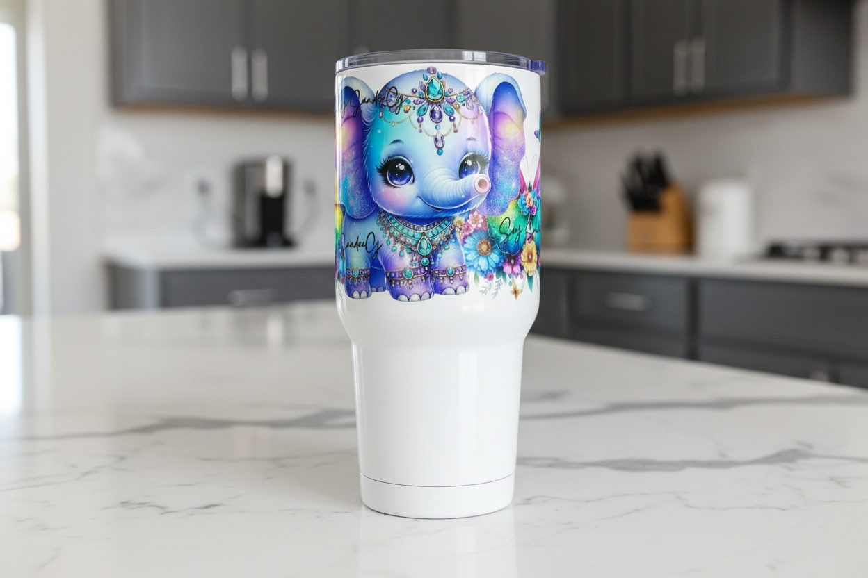 Jeweled Elephant - UVDTF Wrap for cups/hard surfaces sticker