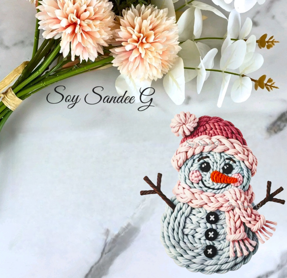 Embroidered Snowman - UVDTF Decal for cups/hard surfaces sticker