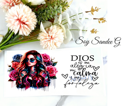 Dios Tattooed Girl - UVDTF Wrap for cups/hard surfaces sticker