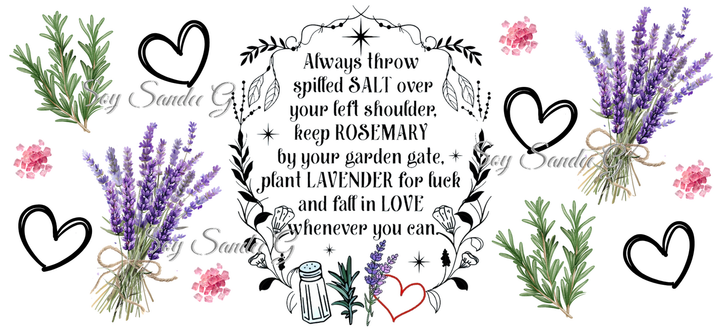 Always Throw Spilled Salt -  UVDTF wrap for cups/hard surfaces sticker