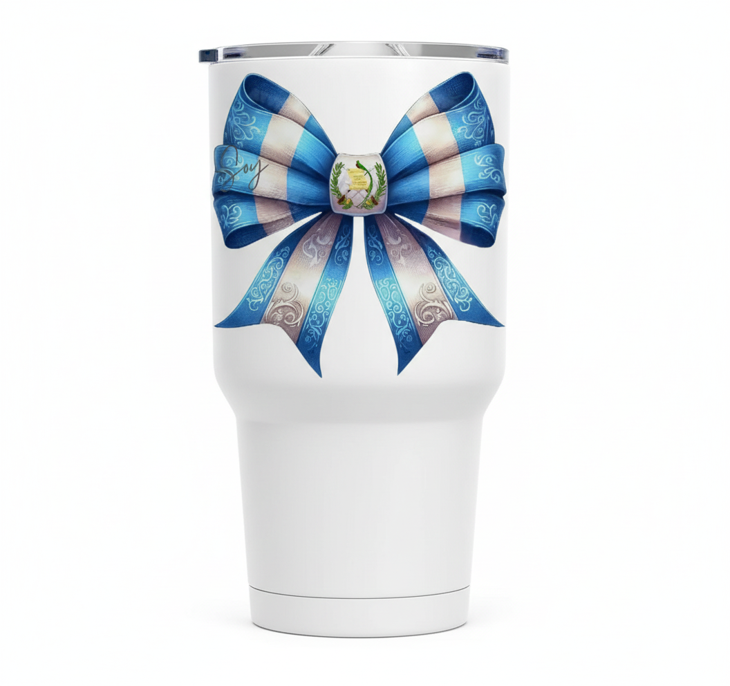 Guatemala Coquette Bow - UVDTF Decal for cups/hard surfaces sticker