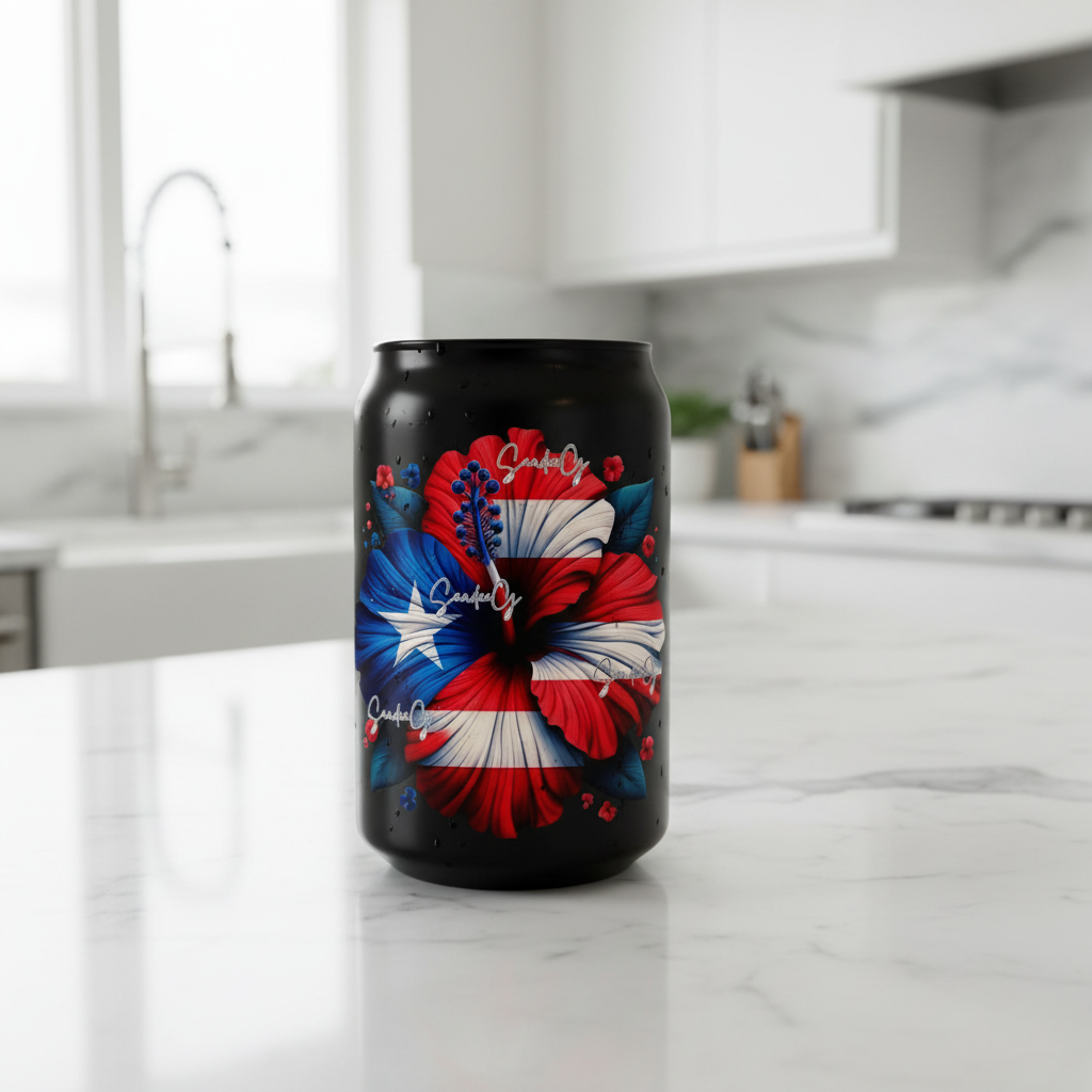 Puerto Rico Hibiscus #2 - UVDTF Decal for cups/hard surfaces sticker