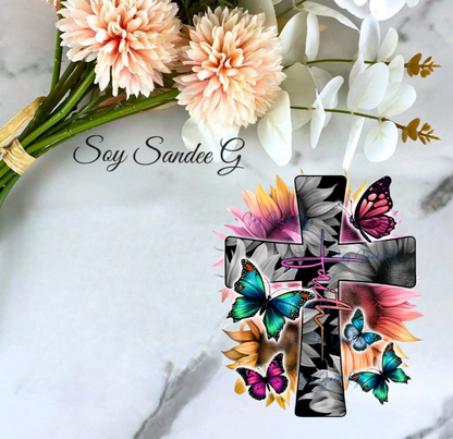 Vibrant Faith Cross - UVDTF Decal for cups/hard surfaces sticker