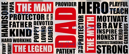 Dad Greatness - UVDTF Wrap for cups/hard surfaces sticker