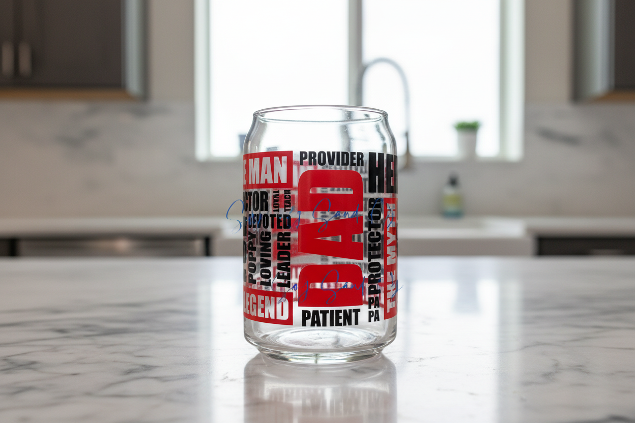 Dad Greatness - UVDTF Wrap for cups/hard surfaces sticker