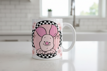 Checkered Piglet - UVDTF Wrap for cups/hard surfaces sticker