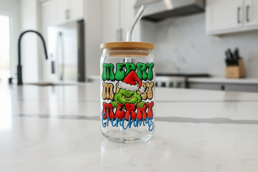 Merry Merry Merry Grinchmas - UVDTF Decal for cups/hard surfaes sticker
