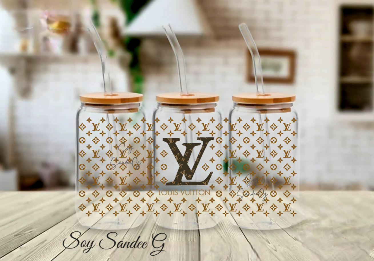 Louis Vuitton Light Brown - UVDTF Wrap for cups/hard surfaces sticker
