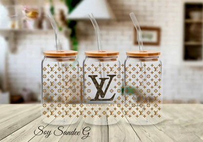 Louis Vuitton Light Brown - UVDTF Wrap for cups/hard surfaces sticker