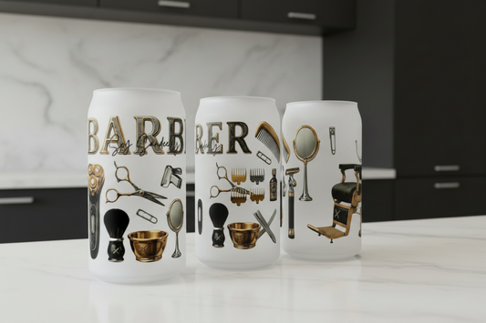 Barber - UVDTF Wrap for cups/hard surfaces sticker